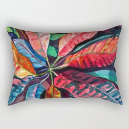 Colorful Tropical Leaves 2 Rectangular Pillow