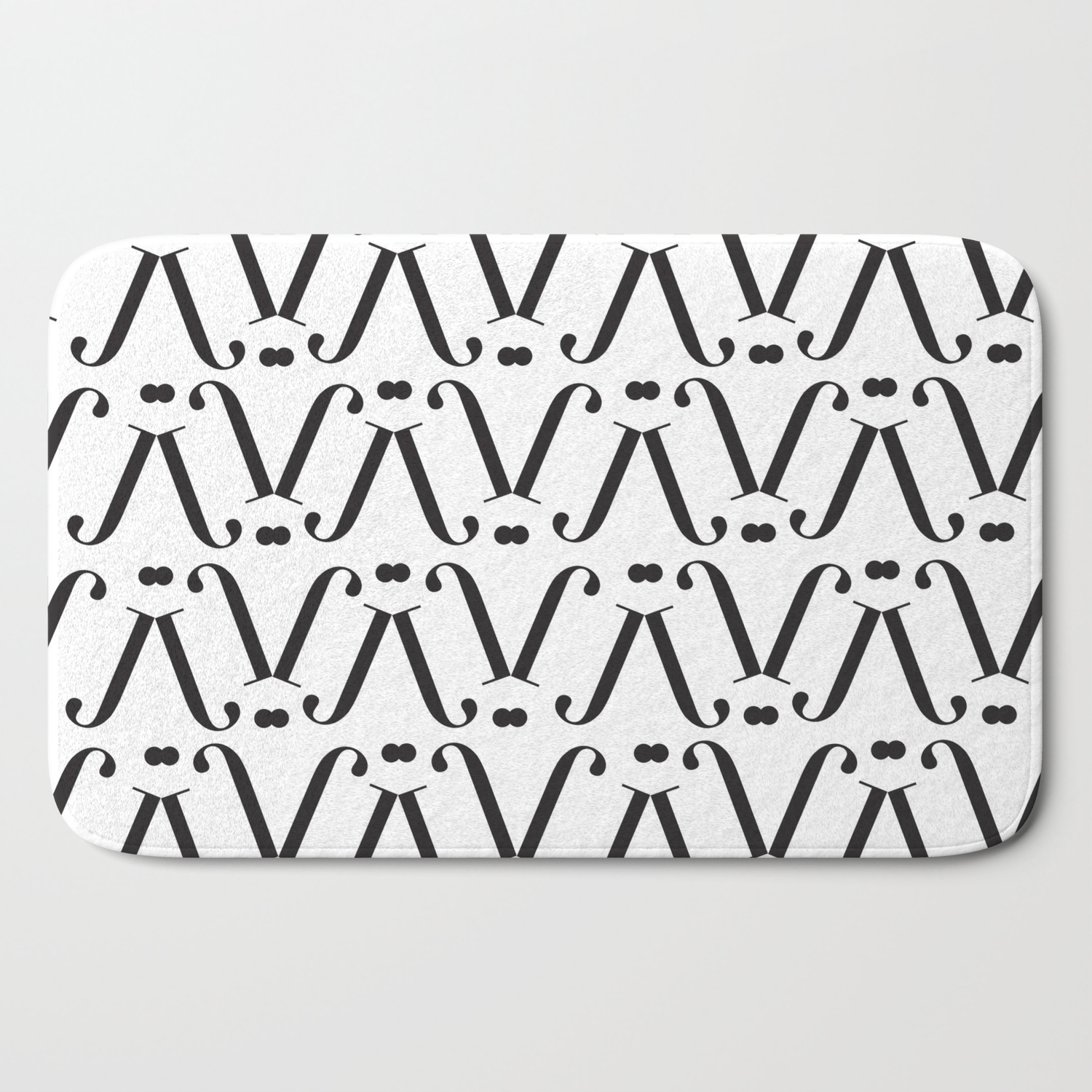 patterned bath mat