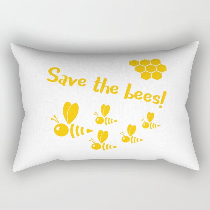 Save the bees! by Beebox Rectangular Pillow