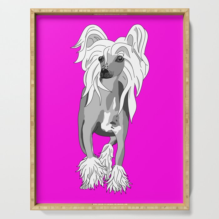 Sassy Chinese Crested Serving Tray
