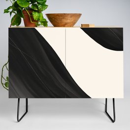 Abstract Wave || Black & White Credenza