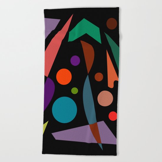 Abstract #306 String Trio Beach Towel