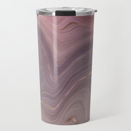 Muted Purple Rose Gold Agate Geode Luxury Travel Mug