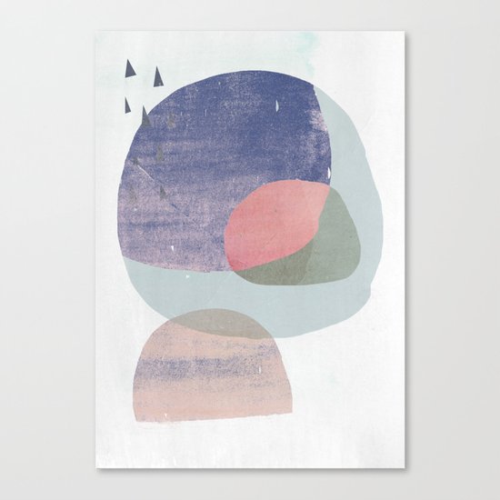 04 circles and tri purple Canvas Print