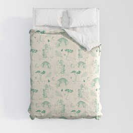 Double, Double, Toile and Trouble! - Green Comforter