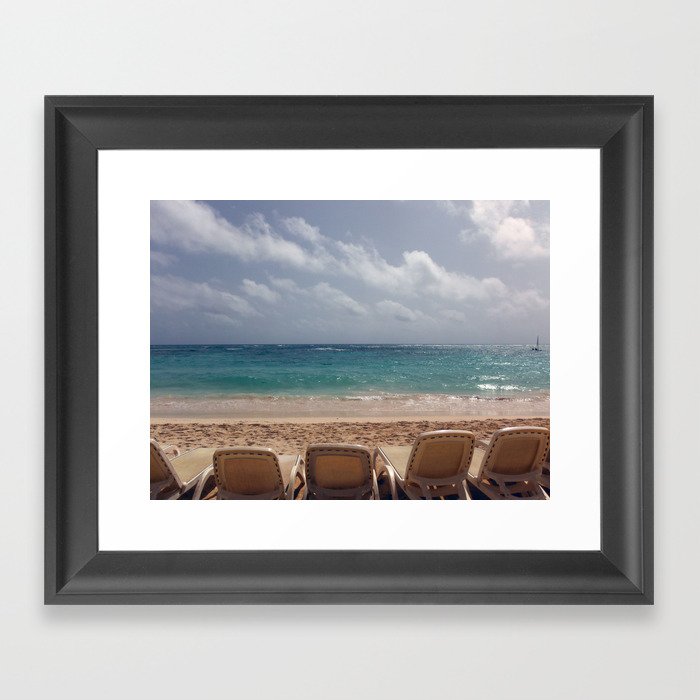 View from the Beach Framed Art Print