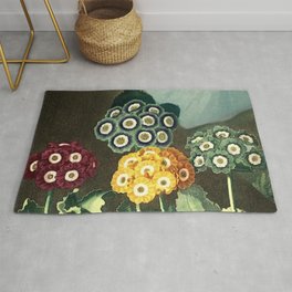 Group of Auriculas :  Temple of Flora Rug