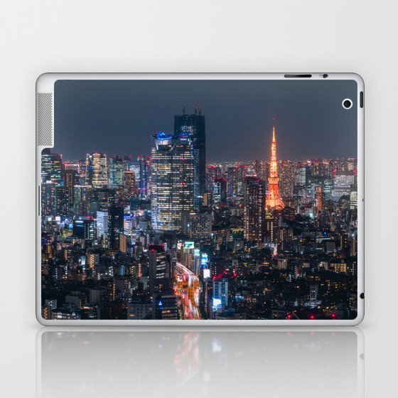 Tokyo From Above with Tokyo Tower - Japan Laptop & iPad Skin