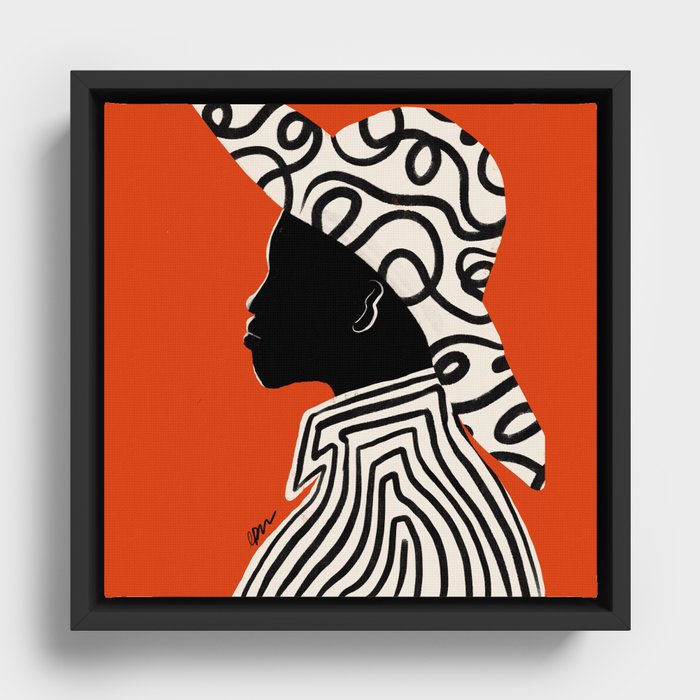 Silhouette of Style of Modern Essence Framed Canvas