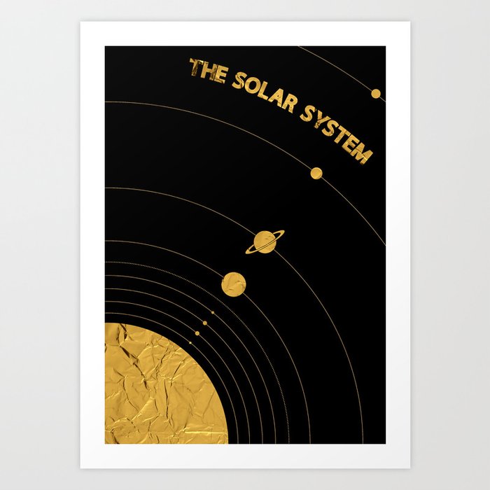 The Golden Solar System No.1 Art Print