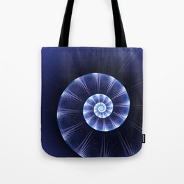 Blue Spiral Tote Bag