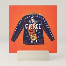 Stay Fierce Tiger Jacket Mini Art Print