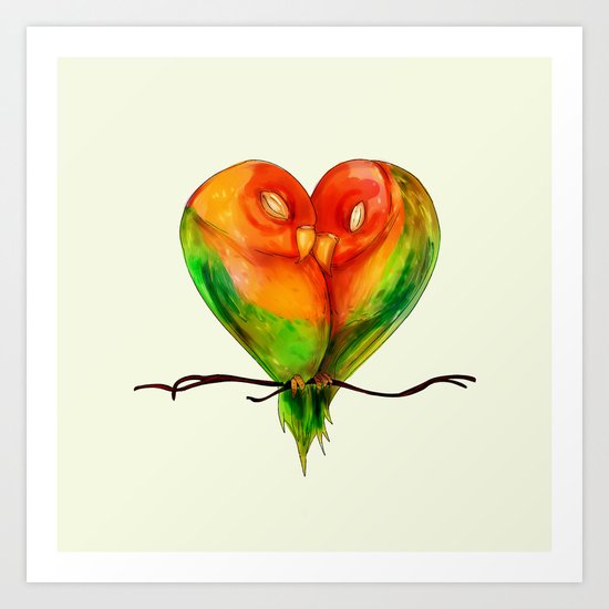 Lovebirds Art Print