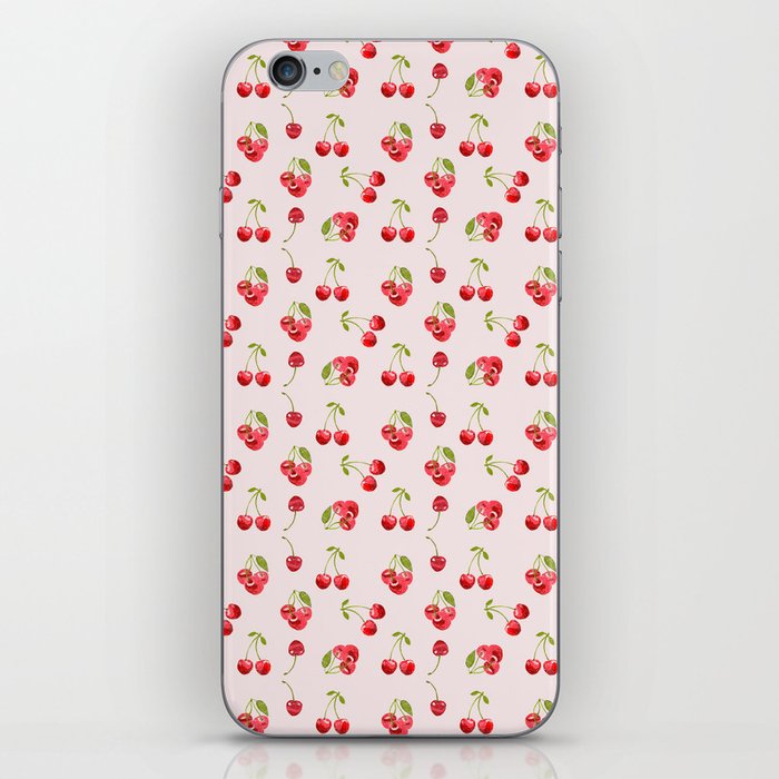 Cherries on Pink iPhone Skin