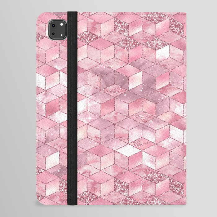 Luxury Pink Geometric Pattern iPad Folio Case