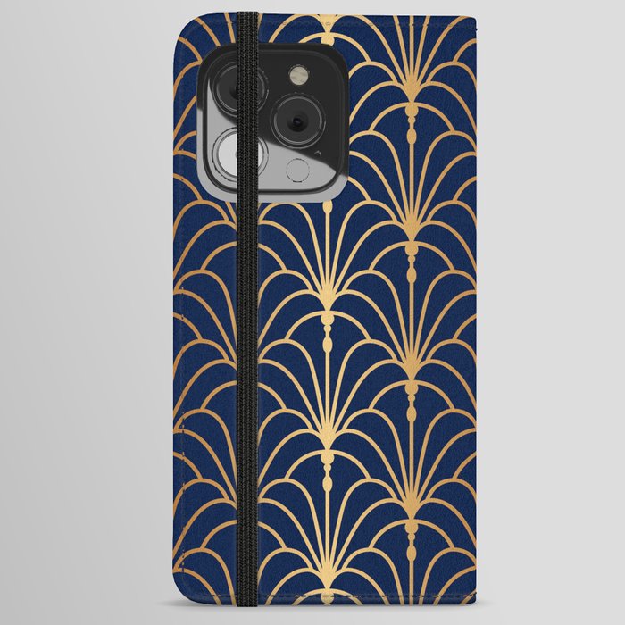 Fan seamless pattern. Chinese, Japanese style. Traditional golden texture.  Japan gold oriental. Ornate background. Asian motif. China theme. Geometric  ethnic design iPhone Wallet Case by Home Harmony