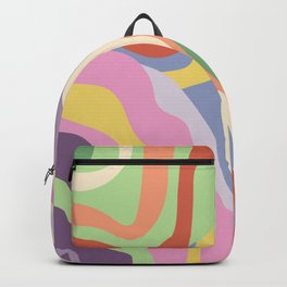 Retro Colorful Swirl Pattern Backpack