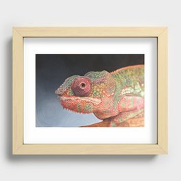 Panther Chameleon Recessed Framed Print
