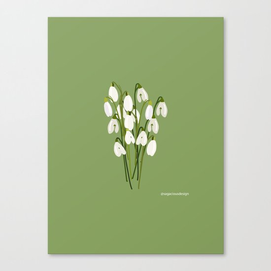 Bouquet Of Snowdrops Canvas Print