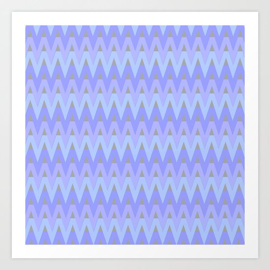 Winter Chevrons Art Print
