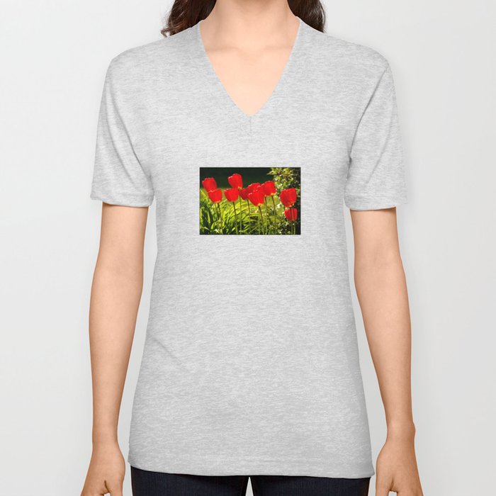 tulip impressions V Neck T Shirt