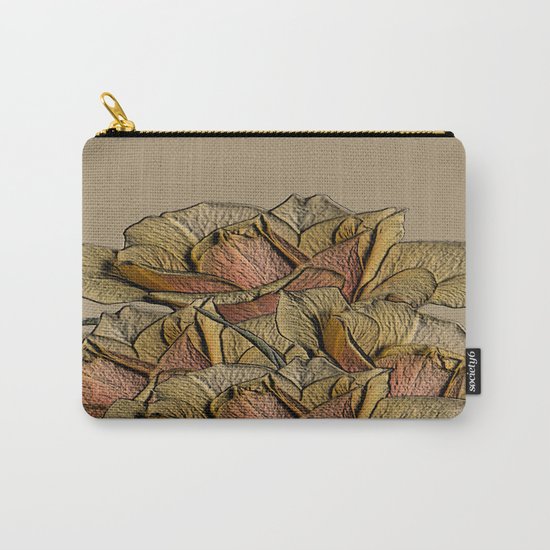 Elegant Copper and Bronze Roses Carry-All Pouch