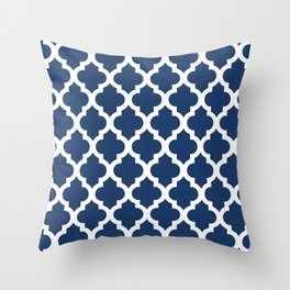 Moroccan Quatrefoil Pattern 726 Throw Pillow
