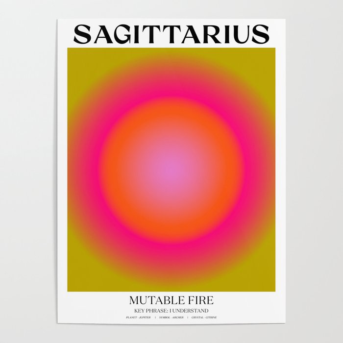 Sagittarius Gradient Print Poster