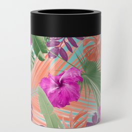 Summer Hibiscus Flower Jungle #2 #tropical #decor #art #society6 Can Cooler