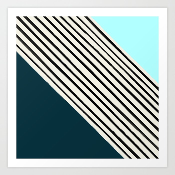 River + Sky x Stripes Art Print