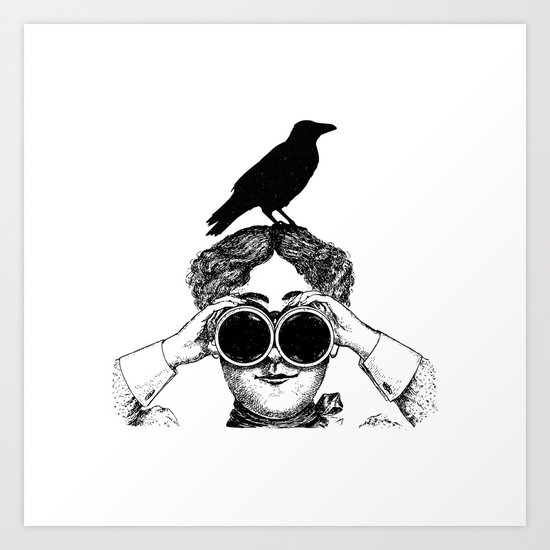 Where's that bird?! - humor Art Print