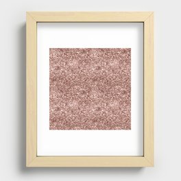 Luxury Rose Gold Glitter Pattern Recessed Framed Print