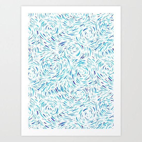 Dashed Waves Art Print
