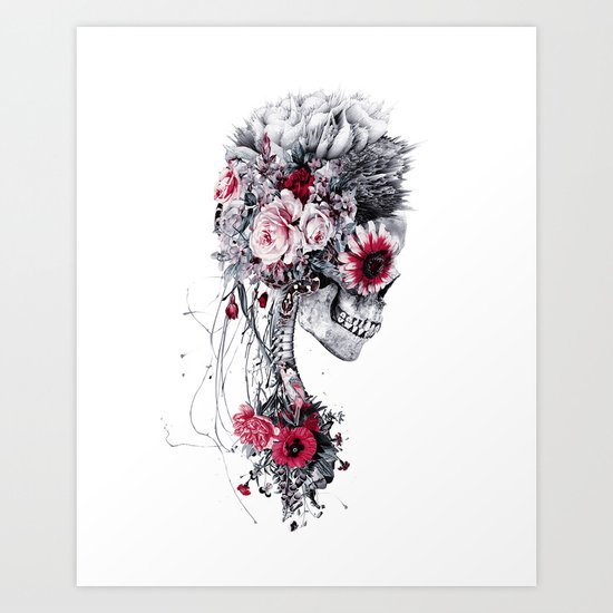 Skeleton Bride Art Print