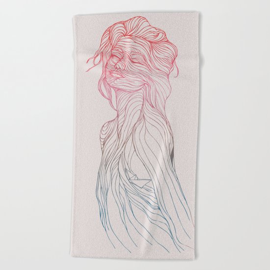 Someplace Beautiful Beach Towel
