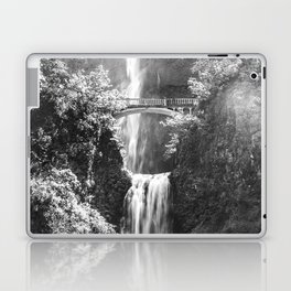 Multnomah Falls Oregon | Black and White Photography | PNW Nature Laptop Skin
