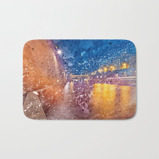 Acrylic Lights of Paris Bath Mat