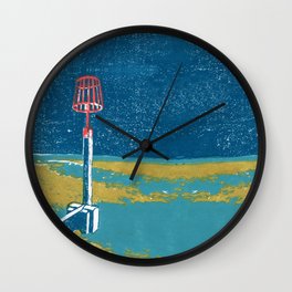 Seaview Fire Beacon in Turquoise Wall Clock
