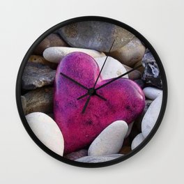 heart stone  Wall Clock