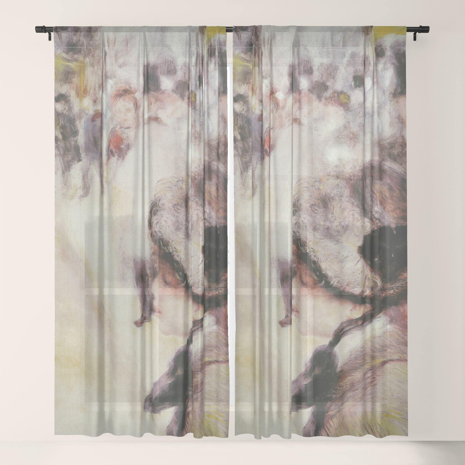 Auguste Renoir La Place Clichy Sheer Curtain By Alexandra Arts