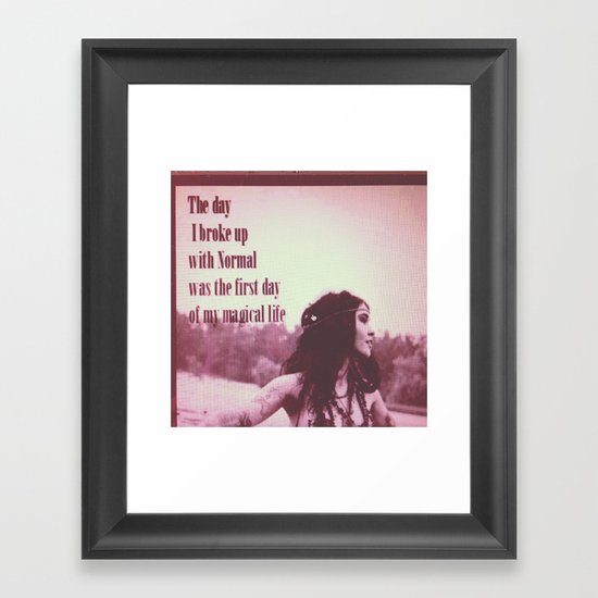 Break up with normal Framed Art Print