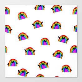 Happy Tiny Rainbows Kidulting Fun Happy Pattern Canvas Print