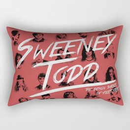 sweeney todd - b&w/red version. Rectangular Pillow