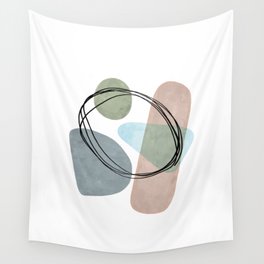 Abstract blob art with chalk texture Wall Tapestry