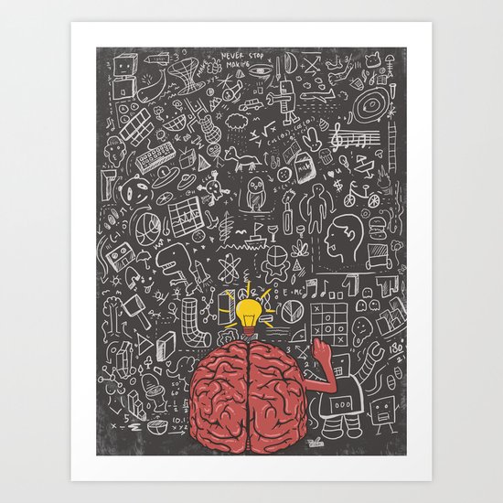 My Brain Won't Stop Art Print