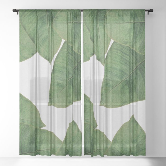 Banana Leaf II Sheer Curtain