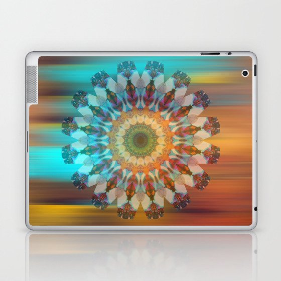Earthy Colorful Mandala Art - Future Perfect Laptop & iPad Skin