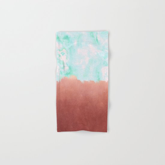 Sea Green + Copper #society6 #decor #buyart Hand & Bath Towel