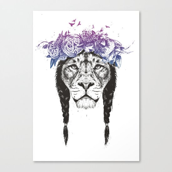 King of lions Canvas Print