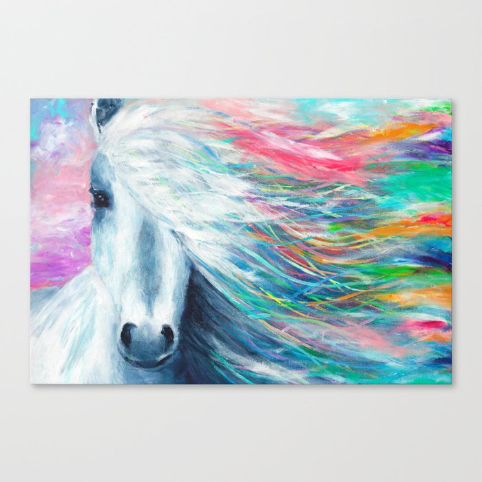 Rainbow Horse Canvas Print By Nikkieve Society6